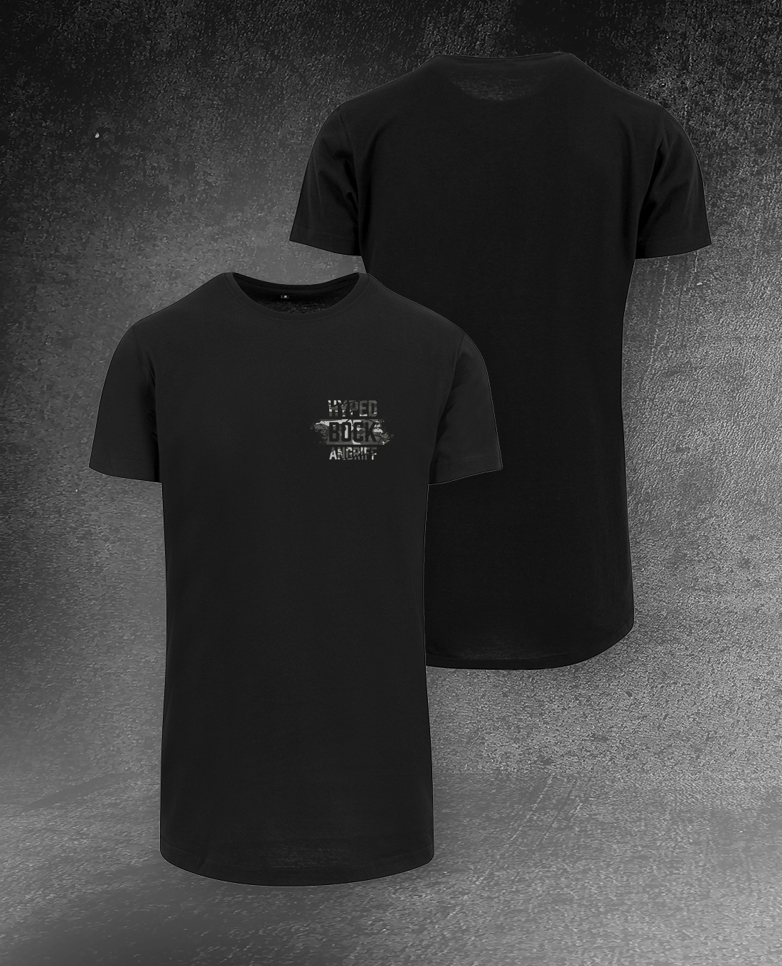 T-SHIRT HYPED BOCK ANGRIFF SCHWARZ
