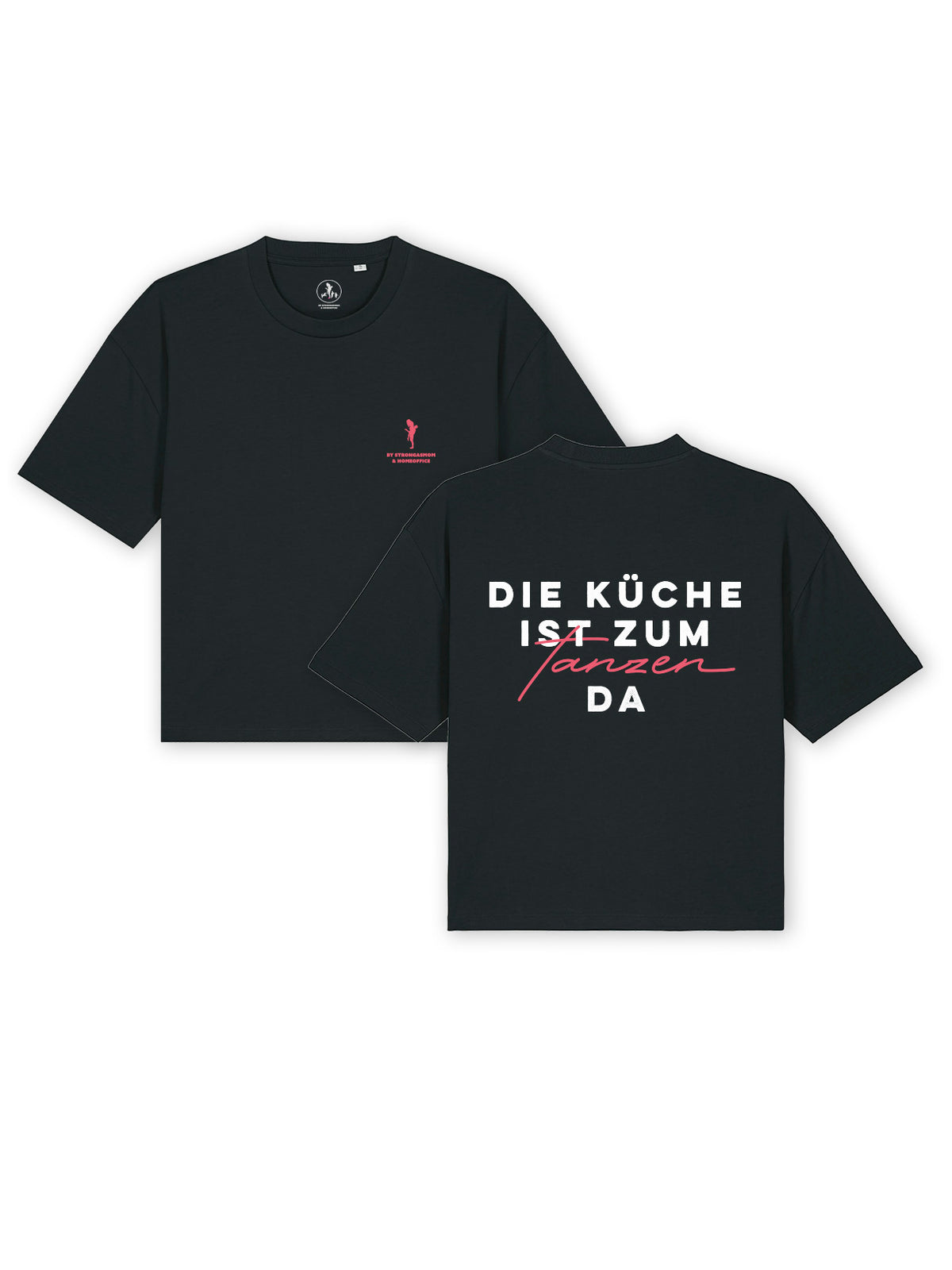 Cropped T-Shirt "Die Küche ist zum Tanzen da"